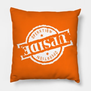 Operation Upside Logo - White Pillow