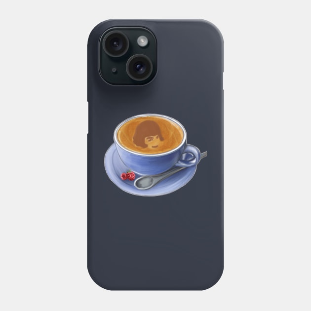 Two Windmills Cafe latte art of Amelie Phone Case by Chic and Geeks