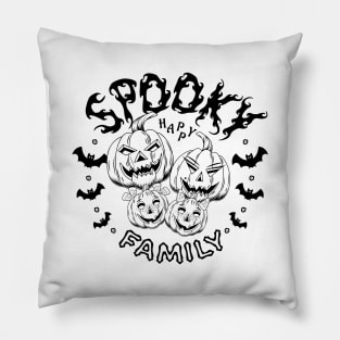 Halloween pumpkin family Pillow