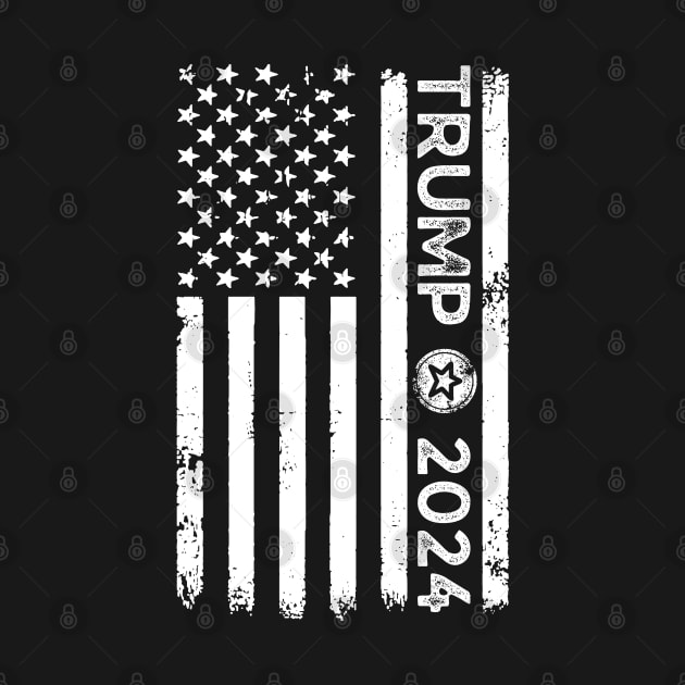 Trump 2024 American Flag by Etopix