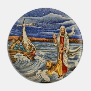 St. Peter Takes His Eyes Off Of Jesus Pin