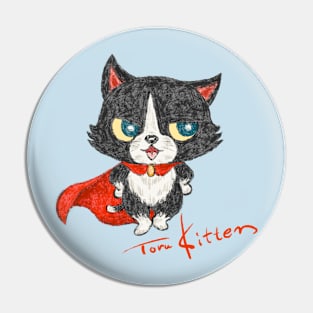 Superhero Kitten Pin