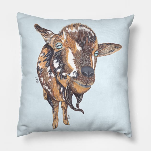 WEST AFRICAN DWARF GOAT Pillow by BeritValk