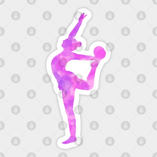 Pink Gymnastics Silhouette | Sticker