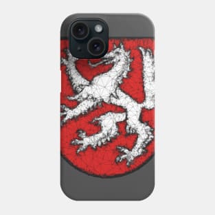 Low Poly Coat of Arms Red Phone Case