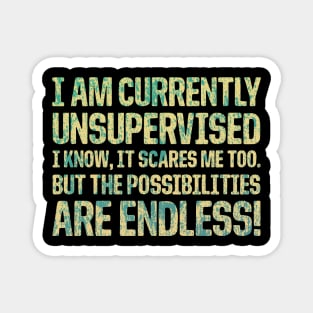 I'm Currently Unsupervised Endless Possibilities Magnet