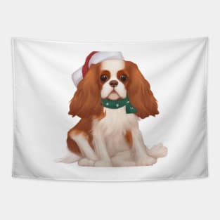 Cute Cavalier King Charles Spaniel Drawing Tapestry