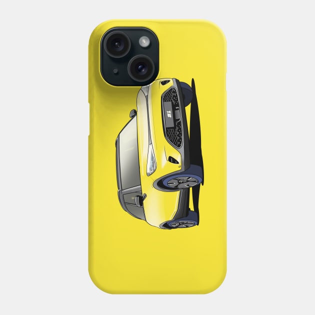 Smart 'Hashtag One' #1 Car in Yellow Phone Case by Webazoot