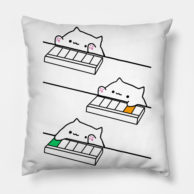 Bongo Cat & Keyboard - Bongo Cat - Pillow | TeePublic UK