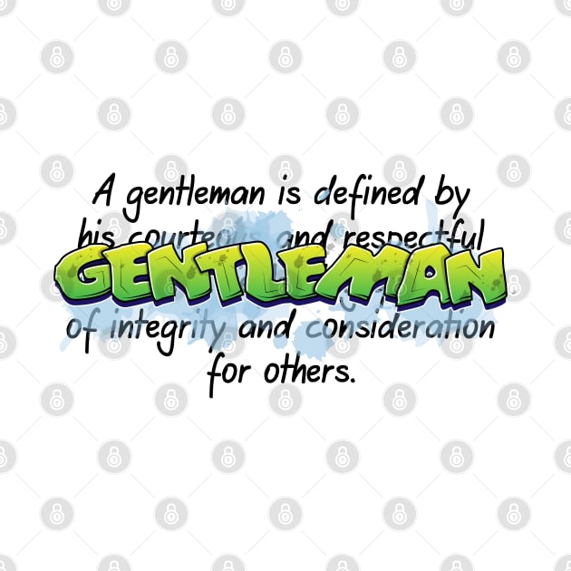 Gentleman Graffiti Art Design by ASHER