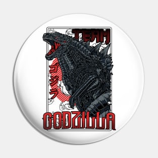 Team Godzilla - Japanese Design Pin