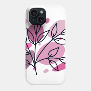 Pink leaf Phone Case