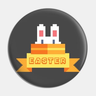 Happy Easter pixel bunny Pin