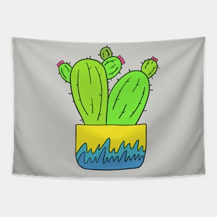 Cute Cactus Design #2: Grown Apart Flower Cacti Tapestry