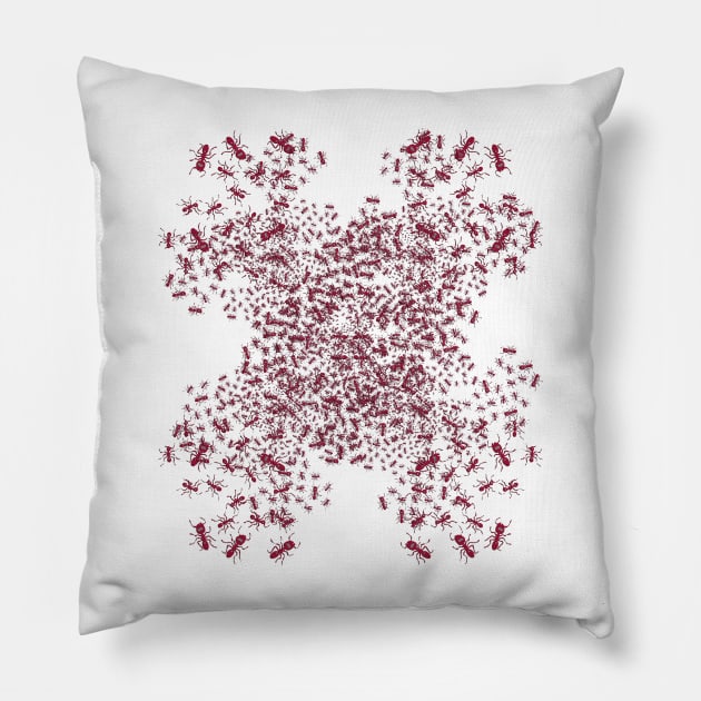 Fire Ant Colony Pillow by zuzugraphics