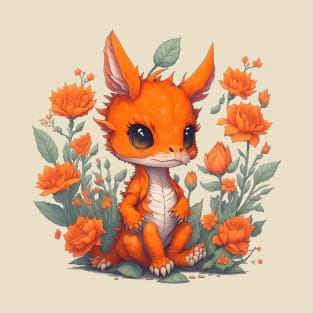 Cute Orange Dragon T-Shirt