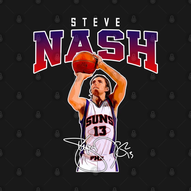 Steve Nash Basketball Legend Signature Vintage Retro 80s 90s Bootleg Rap Style by CarDE