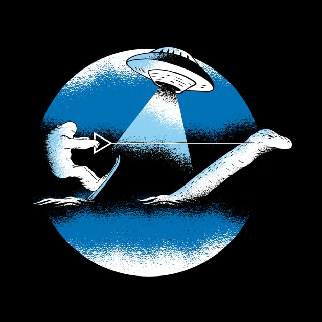 Bigfoot Waterski With Lochness - Believe In Bigfoot by Blue Zebra