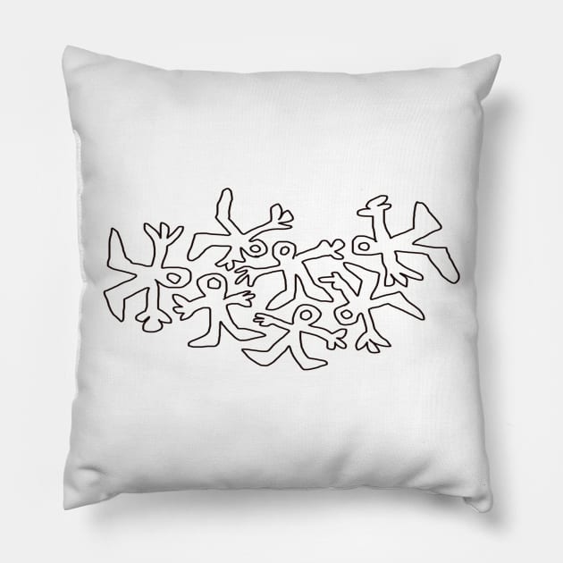 One Eyed People Pillow by jrowe