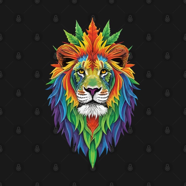 Rasta Reggae Lion Beautiful Jamaican Rastafarian Design by PugSwagClothing