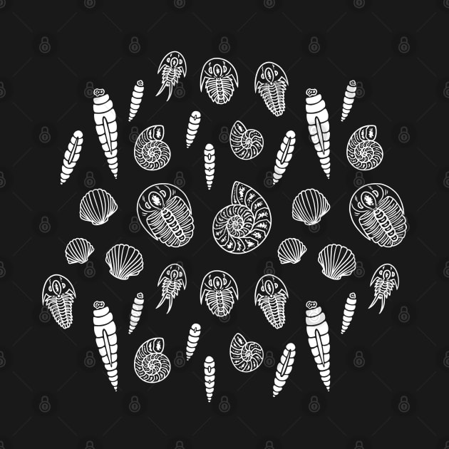 Paleozoic Fossil Pattern: Dark by squidego