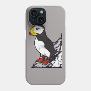 Puffin on Rock Phone Case