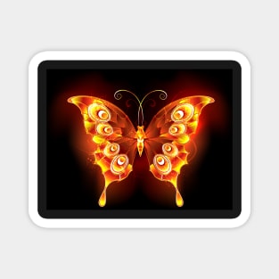 Fire Butterfly Peacock Magnet