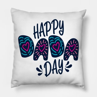 Happy Dada Day Happy Father's Day Typography Pillow