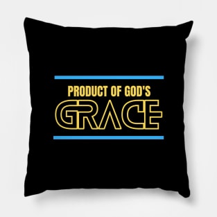 Product Of God's Grace | Christian Typography Pillow