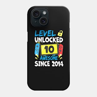 10th Birthday  Level 10  Awesome 2014 Video Phone Case