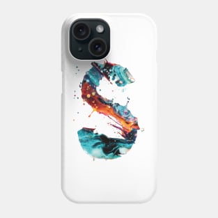 Colorful Painted Initial Letter S Phone Case