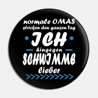 Schwimmen Oma Sport Wasser Sommer Ruhestand Rente Pin