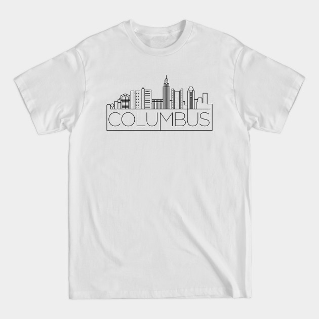 Discover Columbus Minimal Skyline - Columbus - T-Shirt