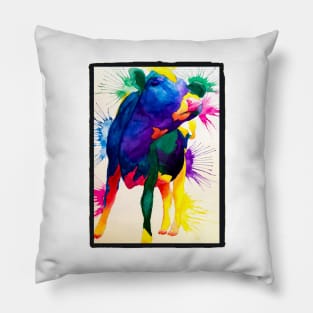 Color Splash Cow Pillow