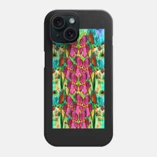 Pink Iris Cluster Phone Case