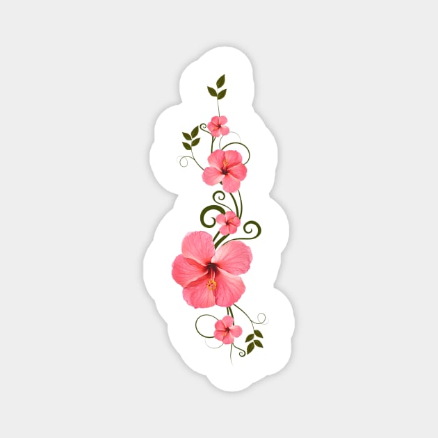 Hibiscus - Flower in Africa Magnet by T-SHIRTS UND MEHR