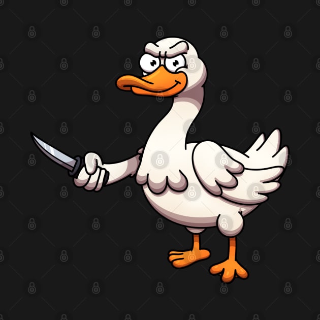 Goose With Knife by TheMaskedTooner