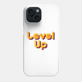 Level Up Pixel Art Typography Phone Case