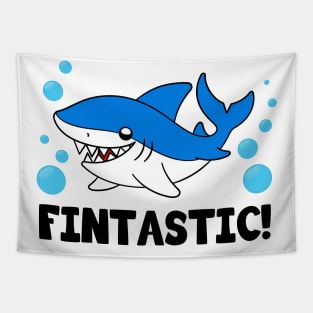 Cute Fintastic Shark Tapestry