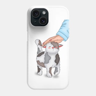Cute Cat Loves To Be Pet Phone Case