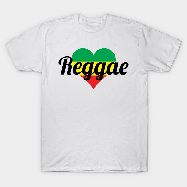 Reggae Heart - Reggae Music - T-Shirt | TeePublic