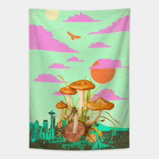 MUSHROOM CITY III Tapestry