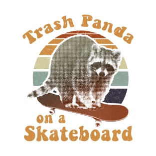 Trash panda on a Skateboard retro T-Shirt