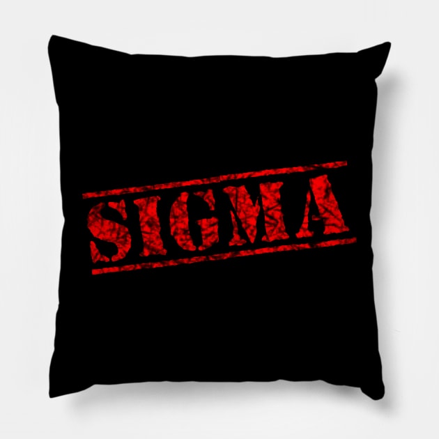 SIGMA stamp weathered Pillow by Ghostmooner