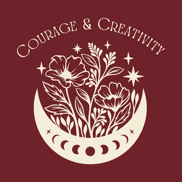 First Quarter Moon Courage and Curiosity by Inimitable Goods