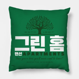 Green Home Mansion Apartments Pillow