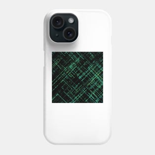 Criss-cross Pattern, Green Phone Case