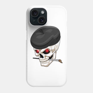 Skull Painting Paint brush Phone Case