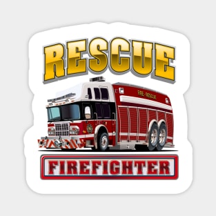 Cartoon Fire Truck Magnet