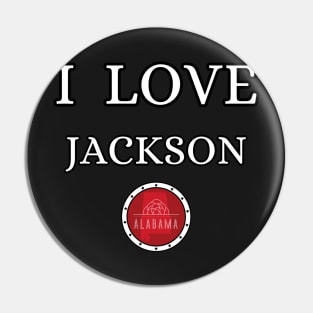 I LOVE JACKSON | Alabam county United state of america Pin